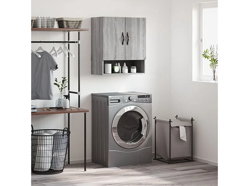 Wandschrank Grau Sonoma 60x31x70 cm Holzwerkstoff