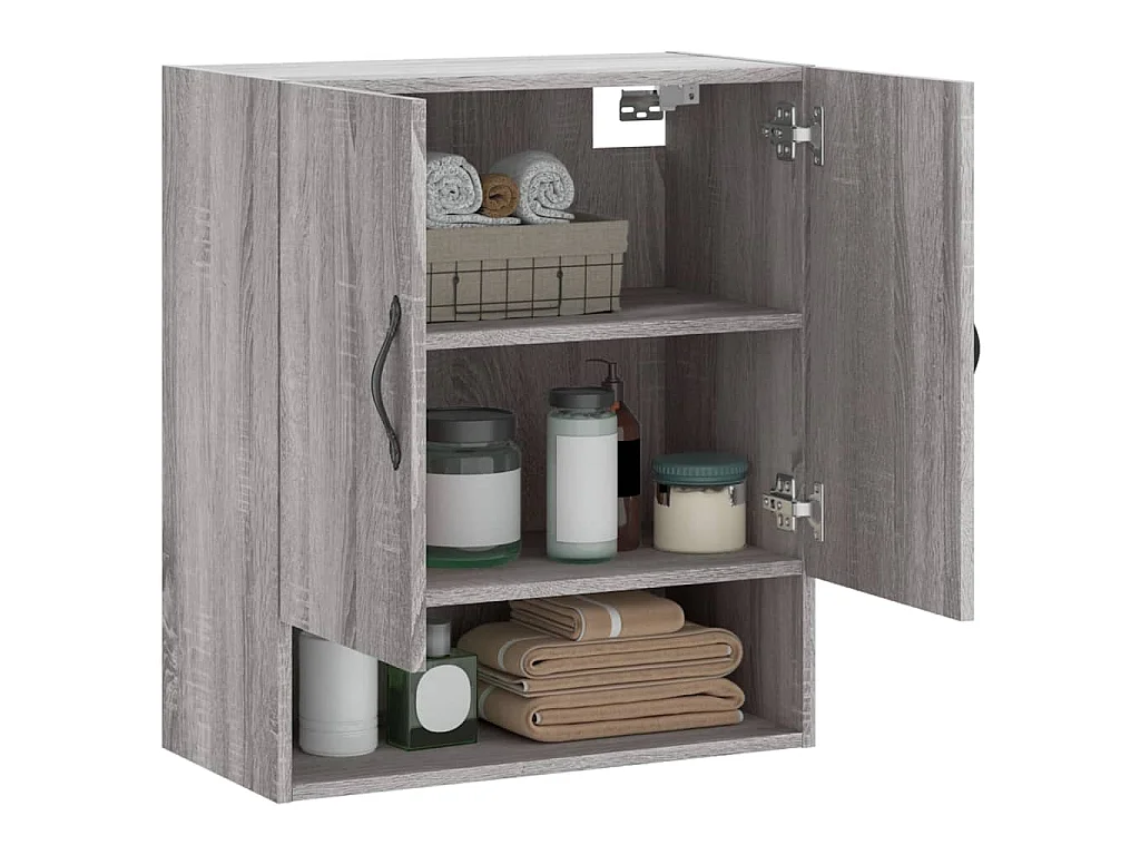 Armoire murale sonoma gris 60x31x70 cm bois d'ingénierie