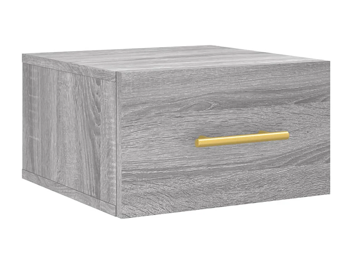 Nachtkastjes 2 st wandgemonteerd 35x35x20 cm grijs sonoma eiken
