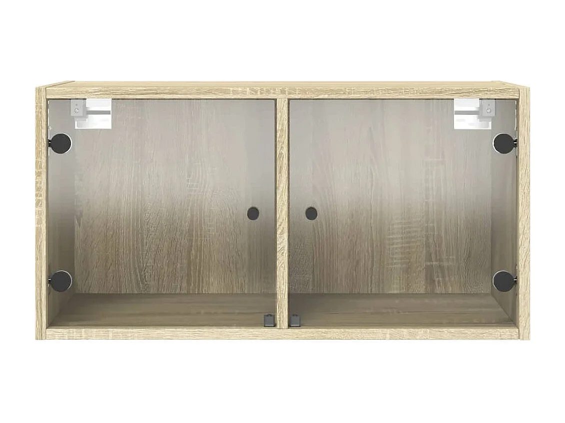 Armoire murale avec portes en verre chêne sonoma 68,5x37x35 cm