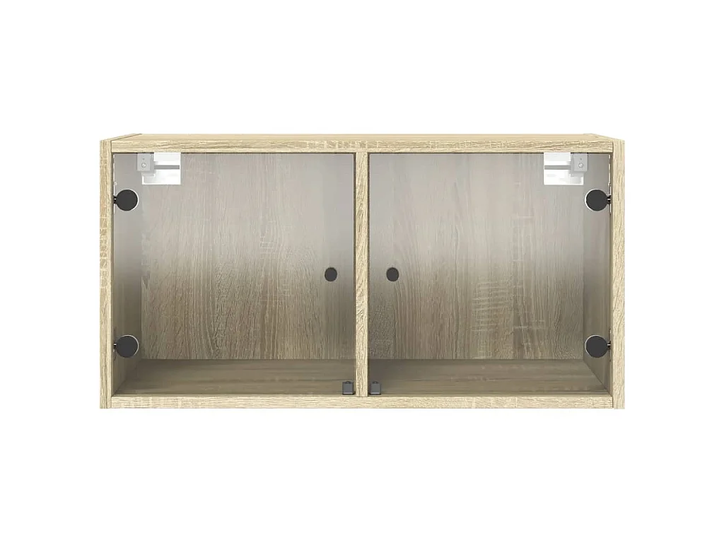 Mobile a Muro con Ante in Vetro Rovere Sonoma 68,5x37x35 cm