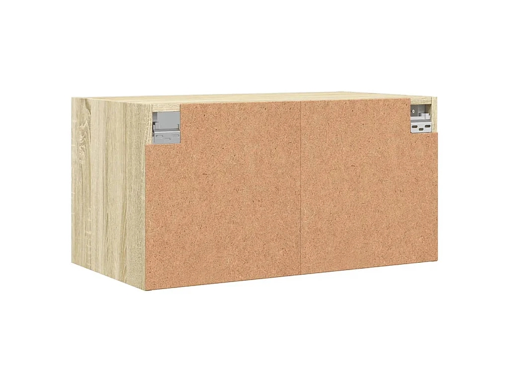 Mobile a Muro con Ante in Vetro Rovere Sonoma 68,5x37x35 cm