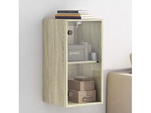 Kauf Unique Wandschrank mit Glastüren Sonoma-Eiche 35x37x68,5 cm