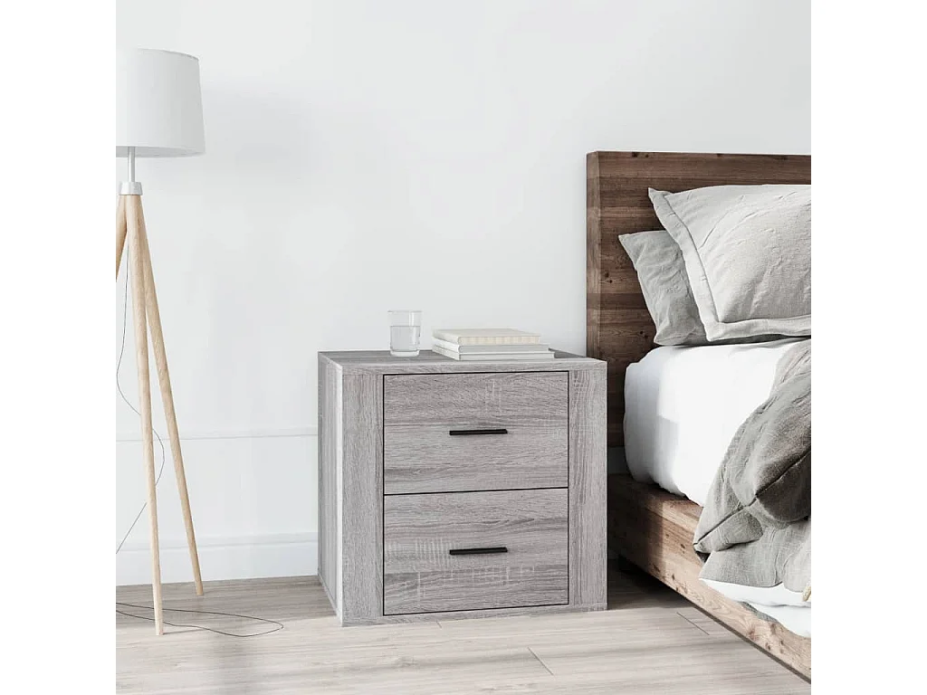 Table de chevet Sonoma gris 50x39x47 cm