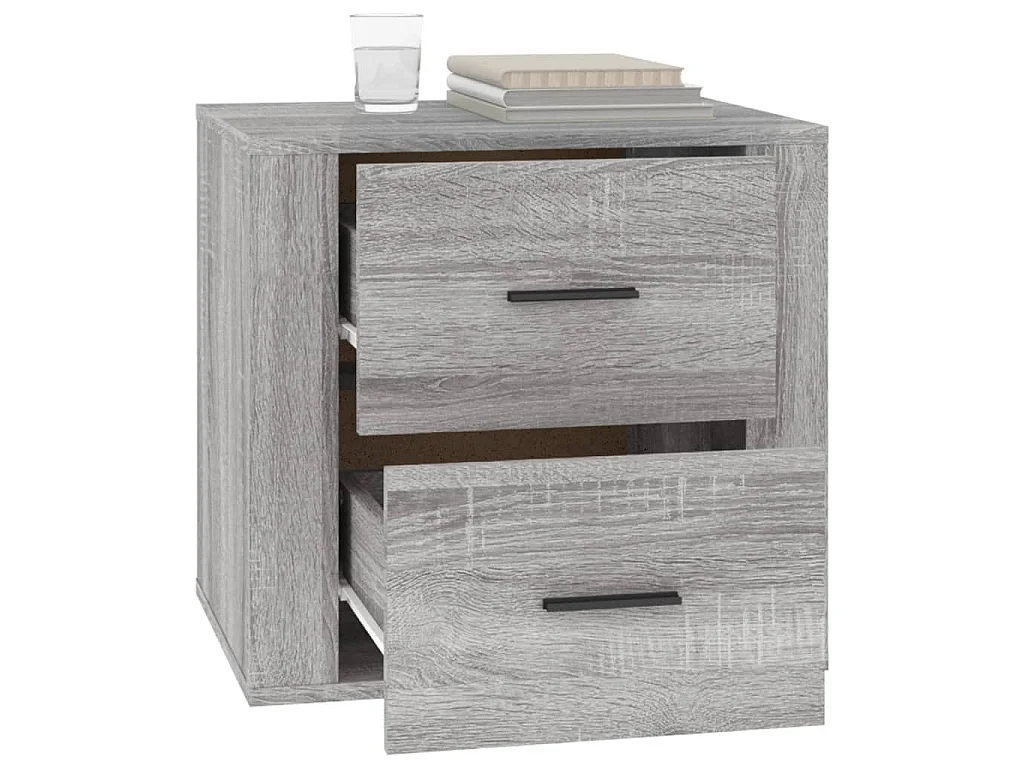 Table de chevet Sonoma gris 50x39x47 cm