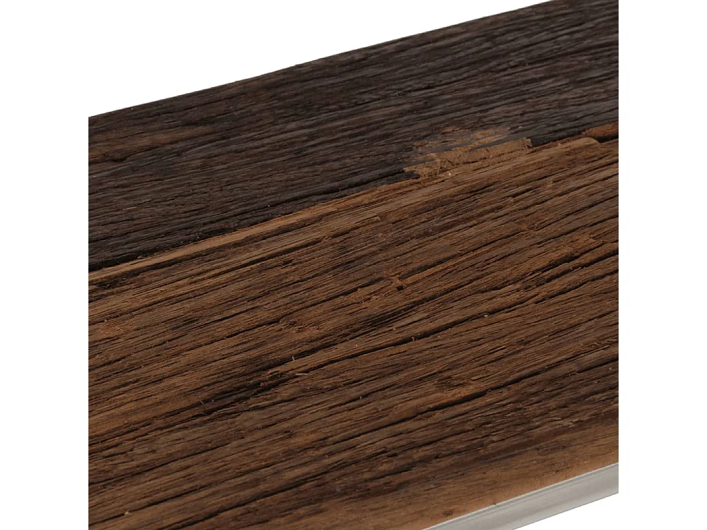 Konsolentisch Silbern Edelstahl und Massivholz