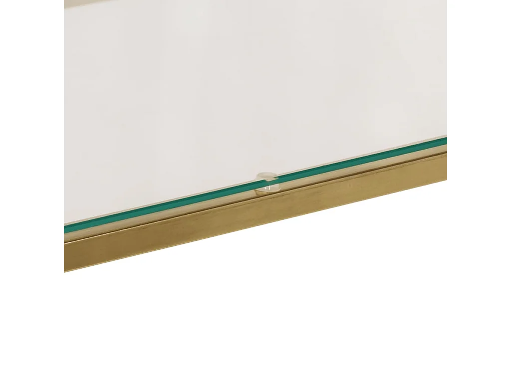 Konsolentisch Golden Edelstahl und Hartglas