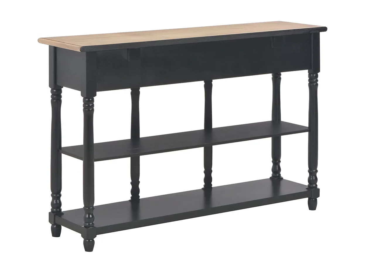 Table console noir 110x30x76 cm bois d'ingénierie