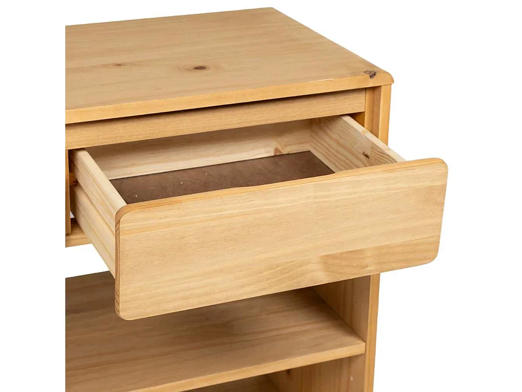 Table console SAUDA chêne 89,5x36,5x73 cm bois de pin massif