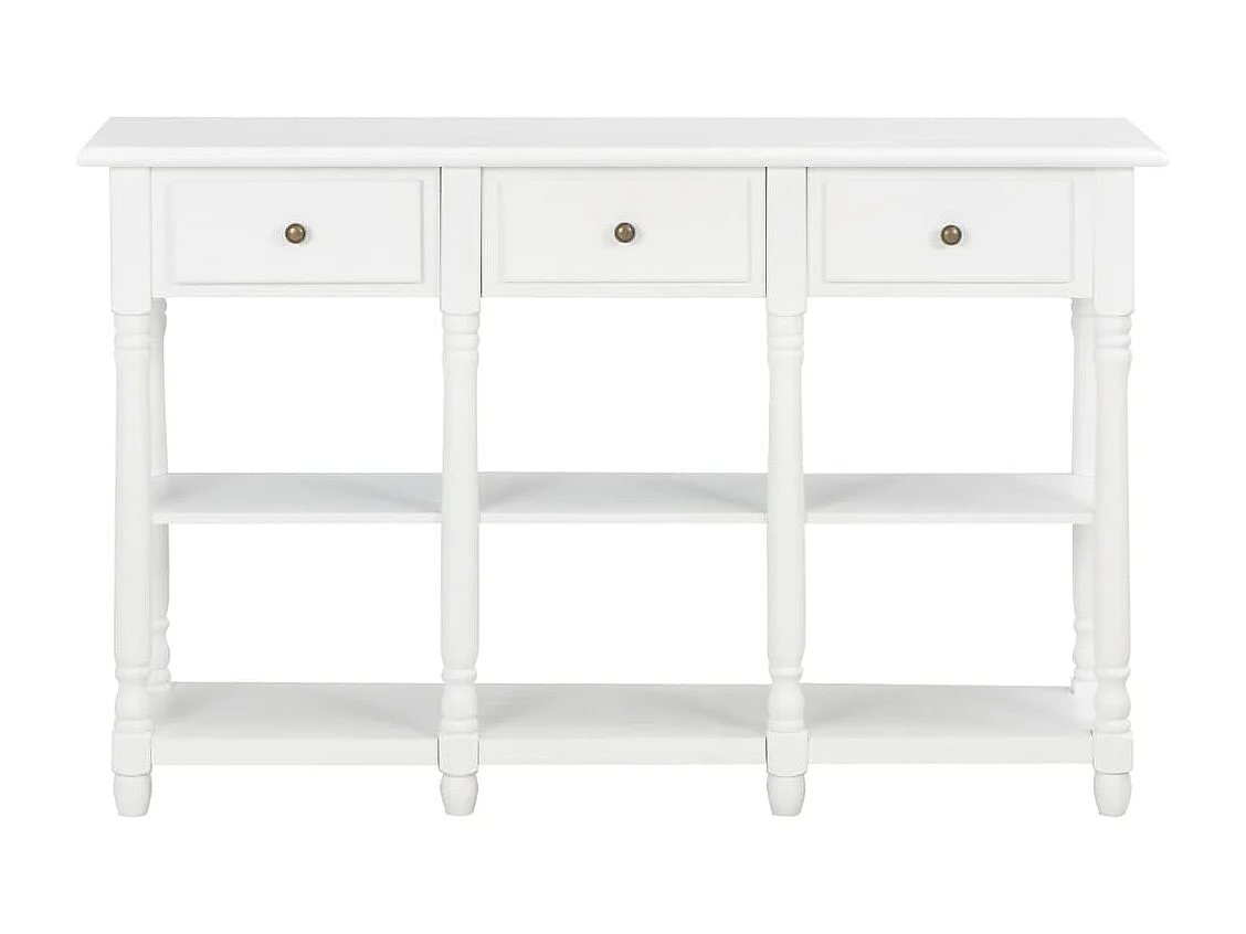 Mesa consola 110x30x76 cm derivados de madeira branco