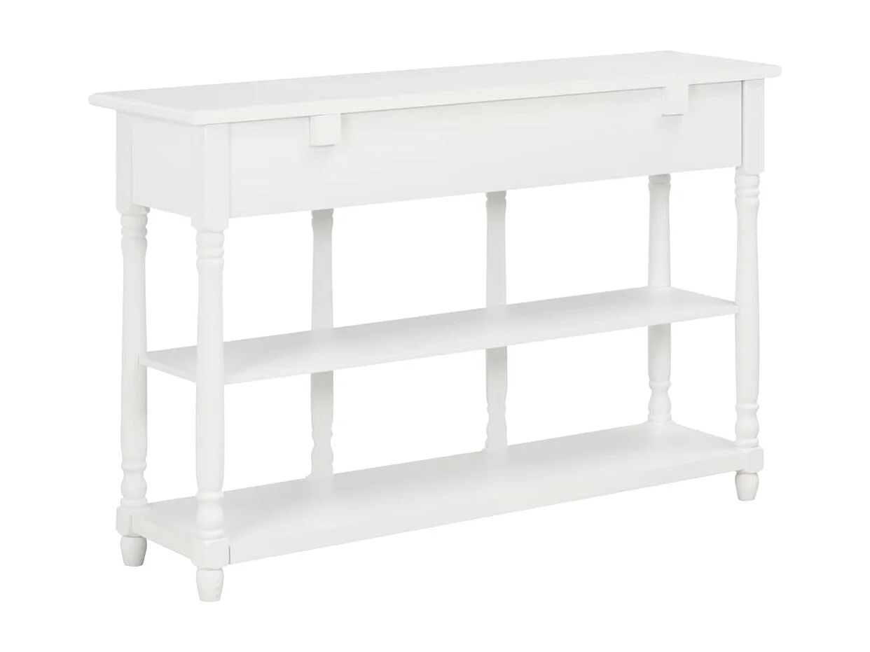 Mesa consola 110x30x76 cm derivados de madeira branco