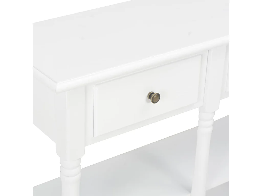 Mesa consola 110x30x76 cm derivados de madeira branco