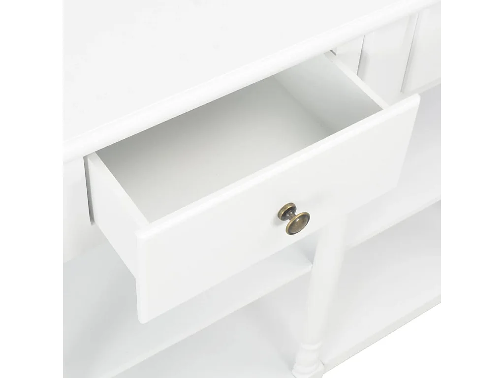 Mesa consola 110x30x76 cm derivados de madeira branco