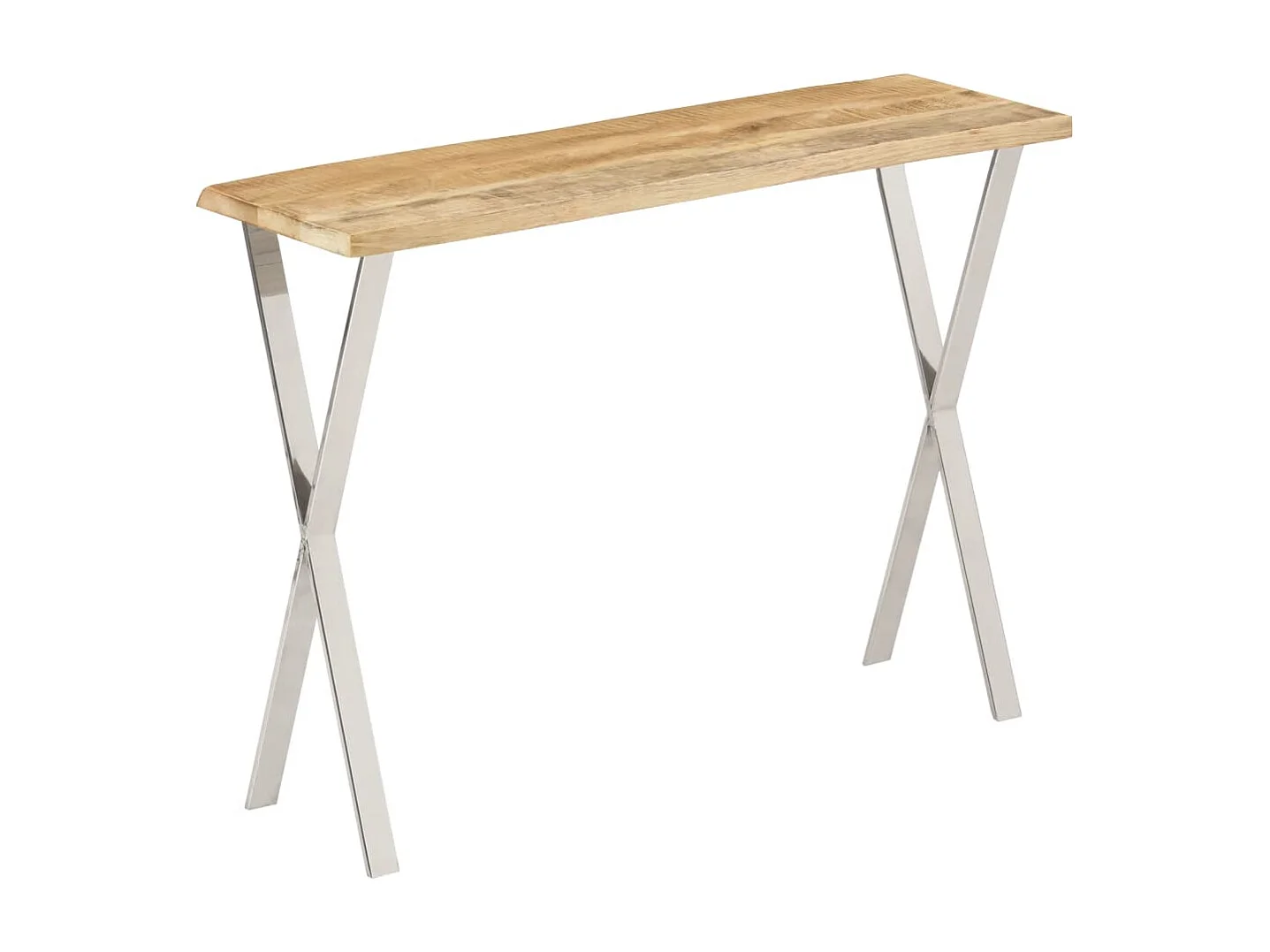 Table console à live edge 105x33x76 cm bois de manguier massif