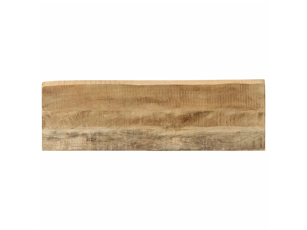 Wandtafel met natuurlijke rand 105x33x76 cm massief mangohout