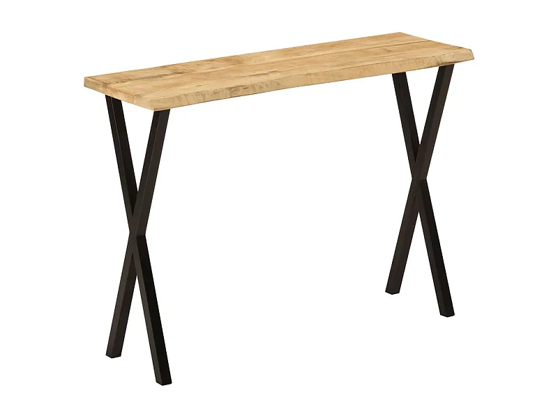 Table console à live edge 105x33x76 cm bois de manguier massif