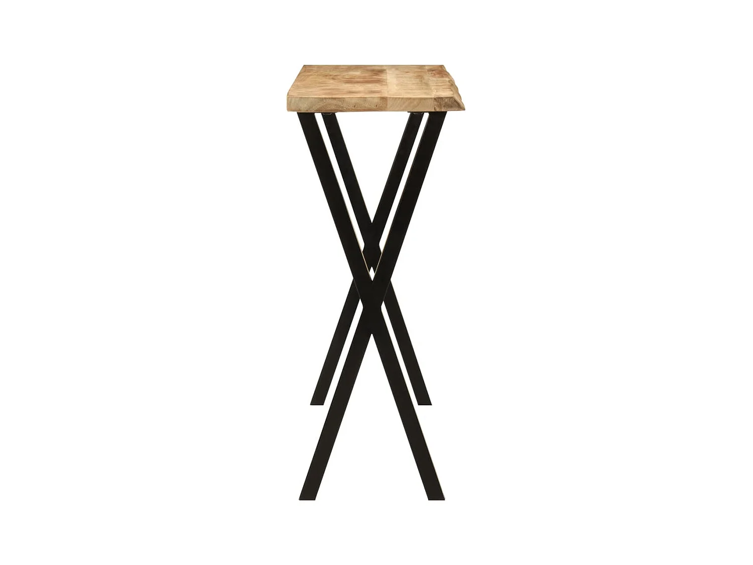 Wandtafel met natuurlijke rand 105x33x76 cm massief mangohout
