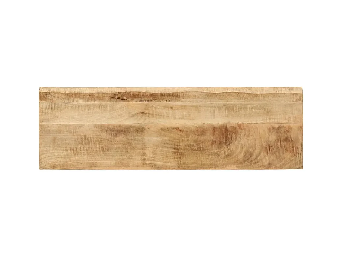 Wandtafel met natuurlijke rand 105x33x76 cm massief mangohout