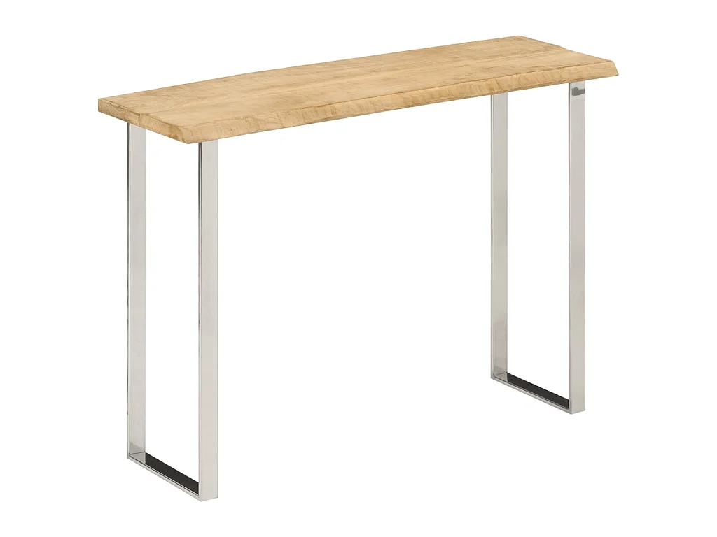 Konsolentisch mit Baumkante 105x33x76 cm Massivholz Mango