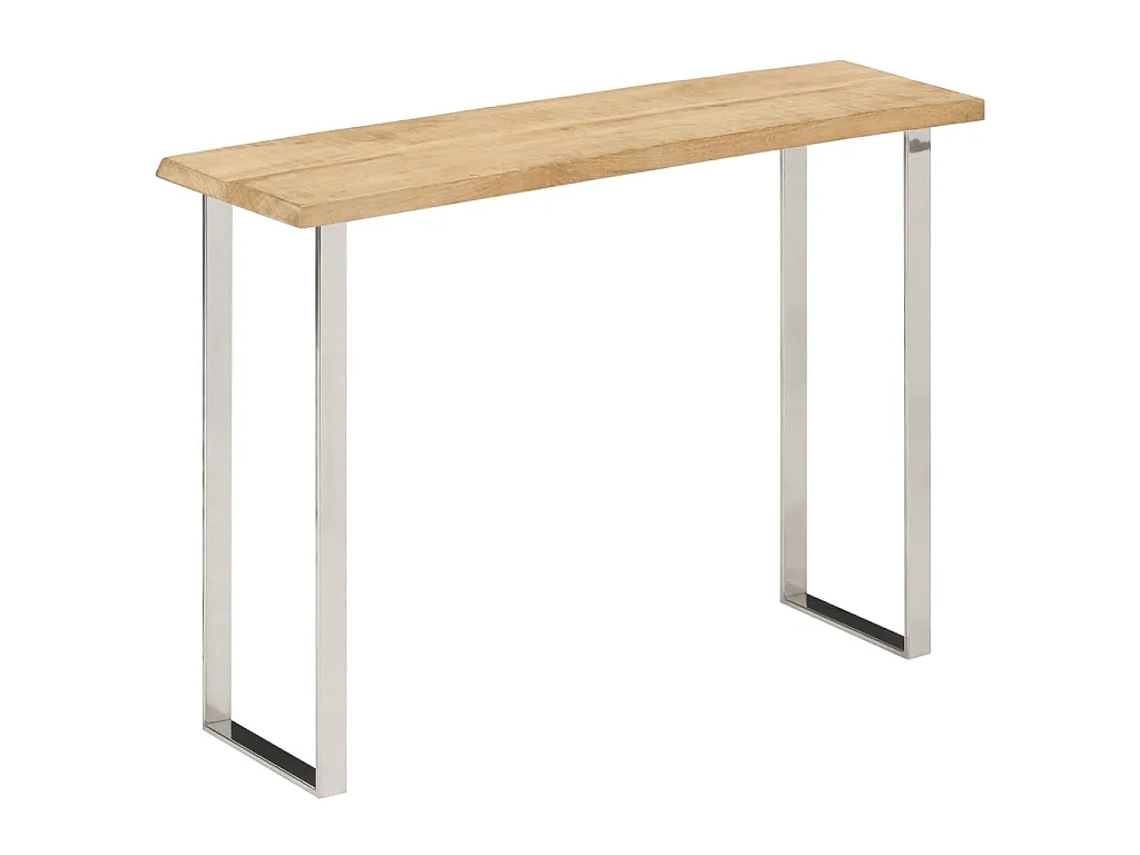 Konsolentisch mit Baumkante 105x33x76 cm Massivholz Mango