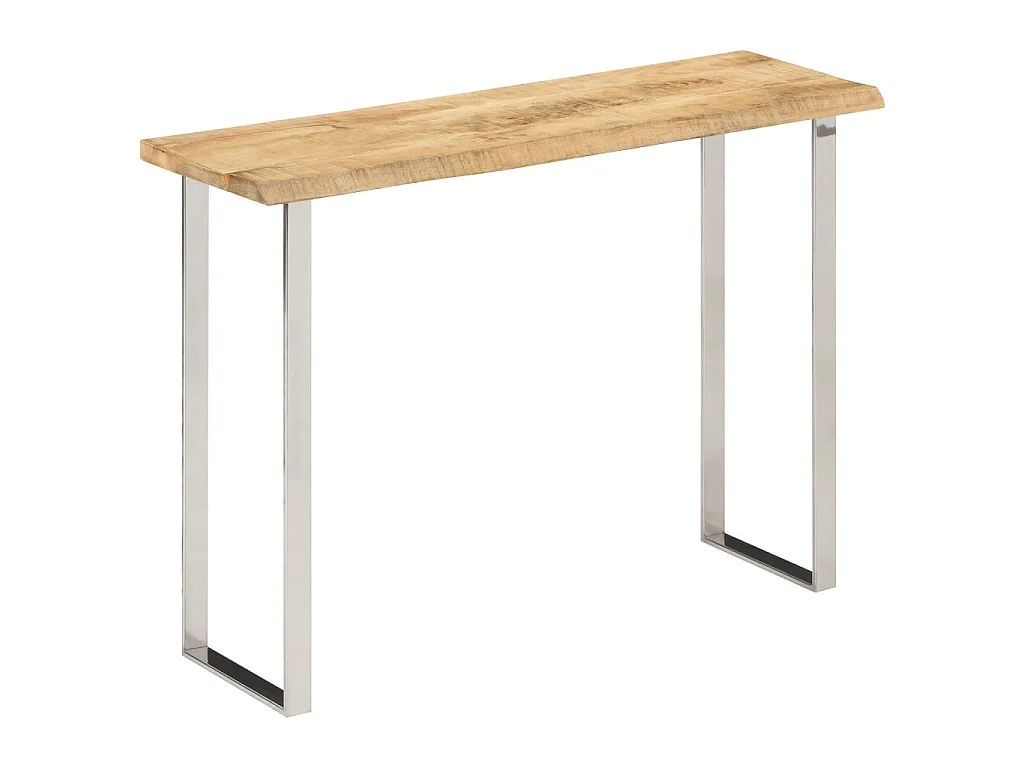 Konsolentisch mit Baumkante 105x33x76 cm Massivholz Mango