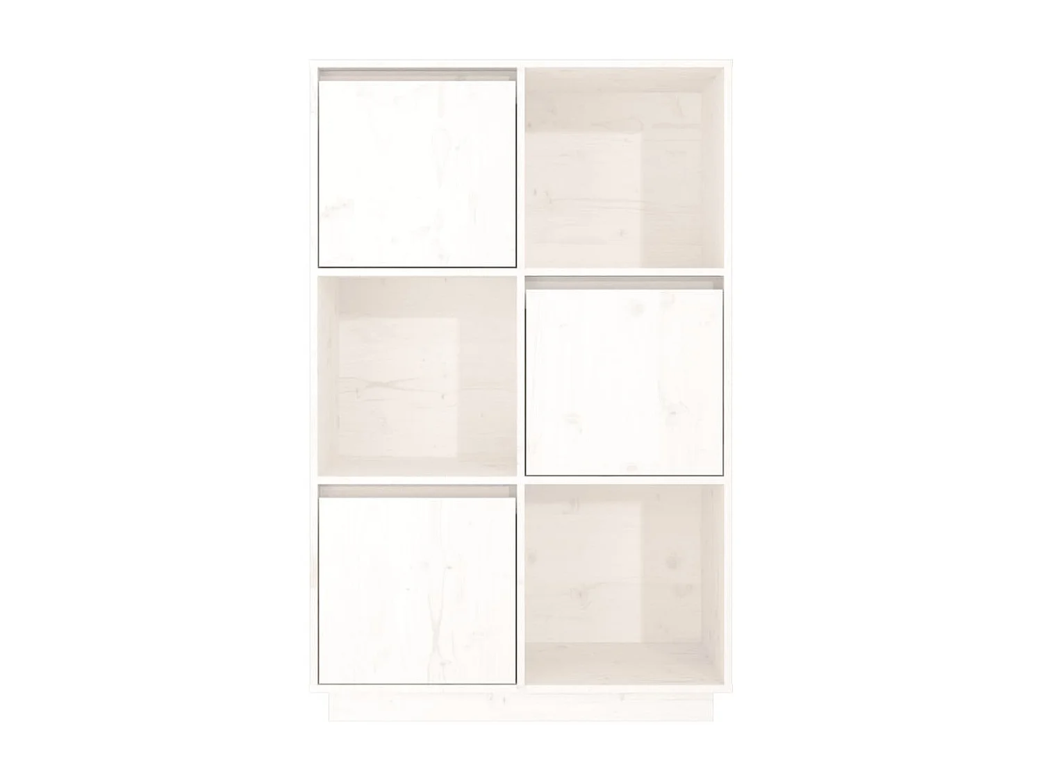 Hoge kast 74x35x117 cm massief grenenhout wit