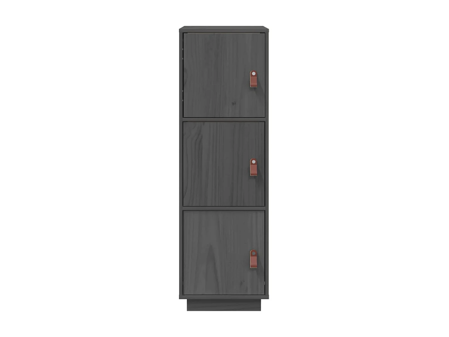 Buffet haut Gris 34x40x108,5 cm Bois massif de pin