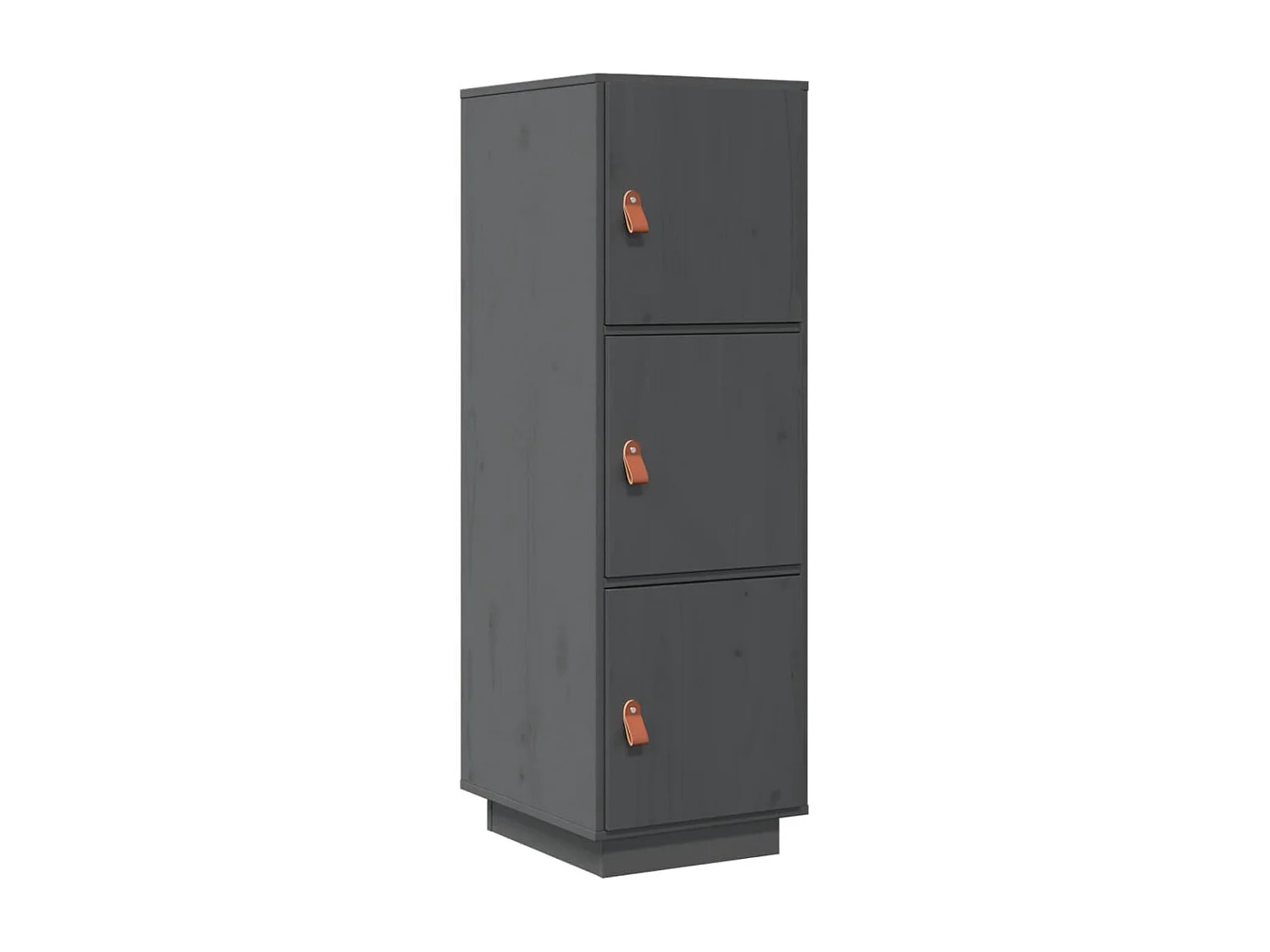 Highboard Grau 34x40x108,5 cm Massivholz Kiefer