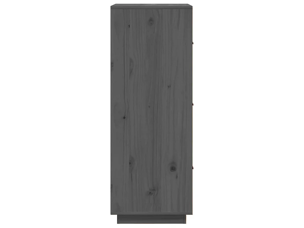 Buffet haut Gris 34x40x108,5 cm Bois massif de pin