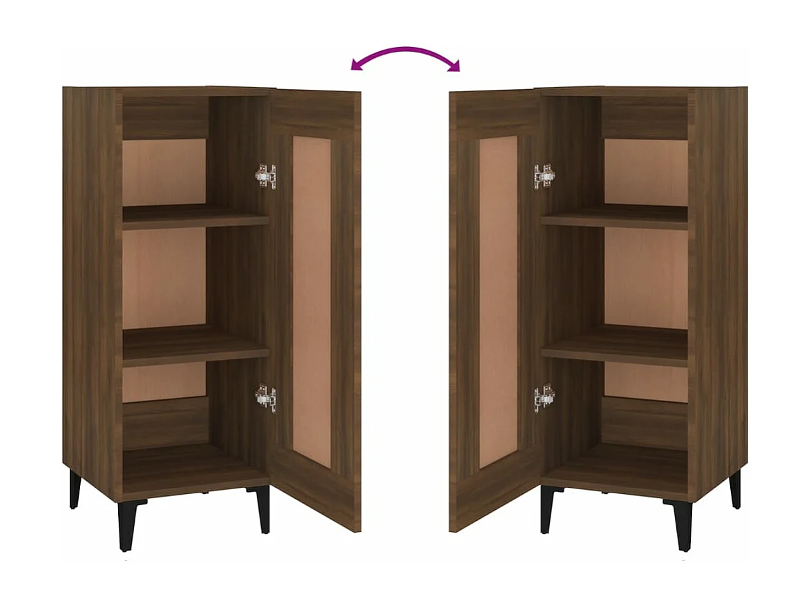 Aparador 34,5x34x90 cm derivados de madeira carvalho castanho