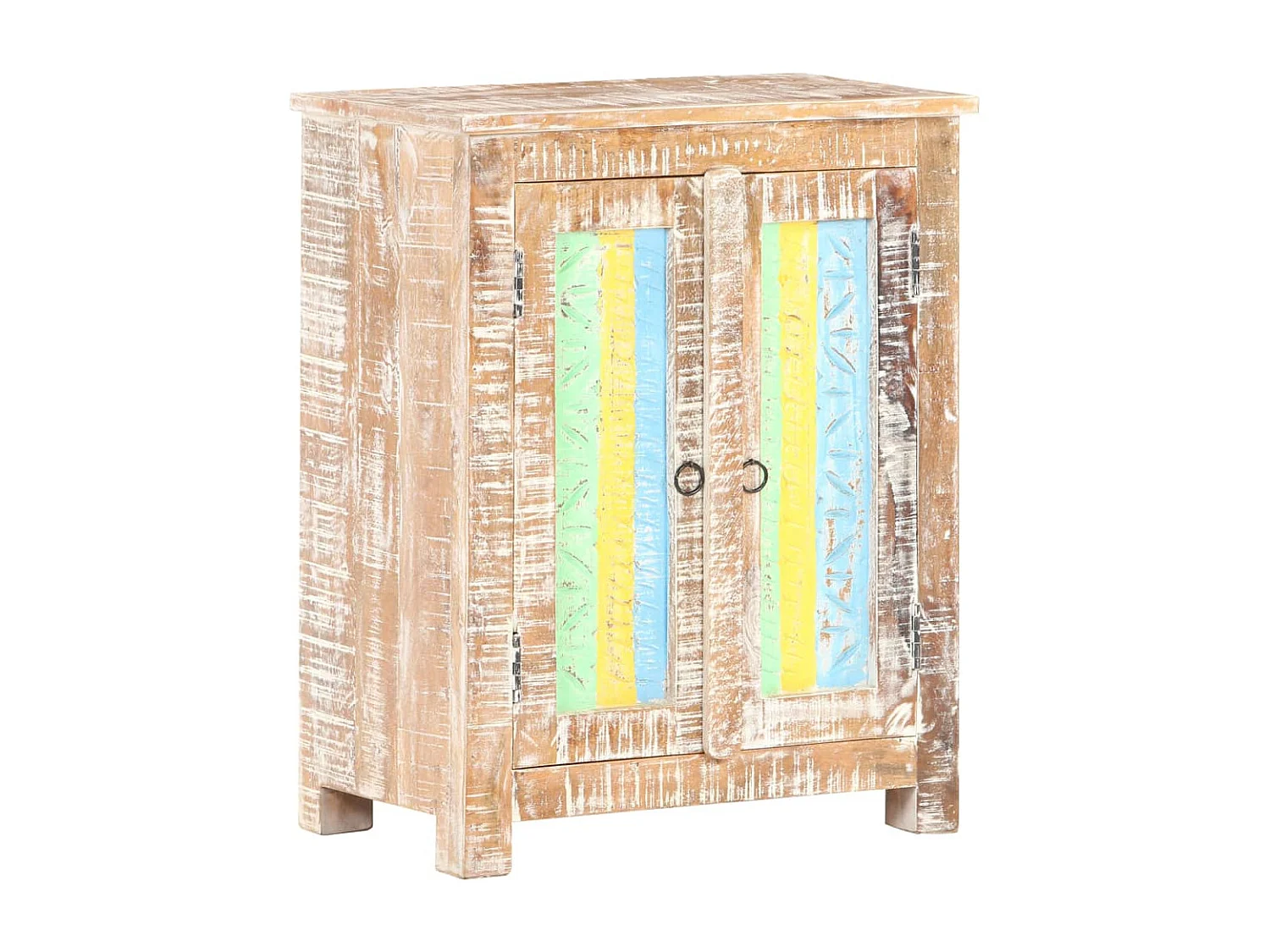 Aparador de madera de mango rugosa 61x35x76 cm