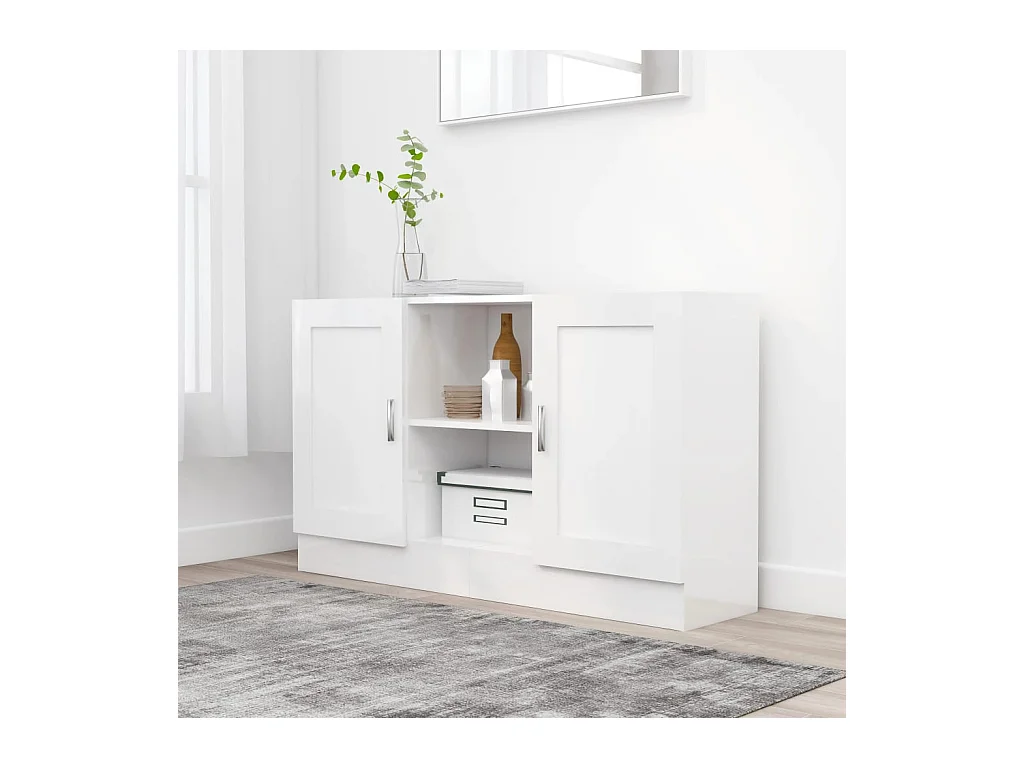 Buffet Blanc 120x30,5x70 cm Bois d'ingénierie