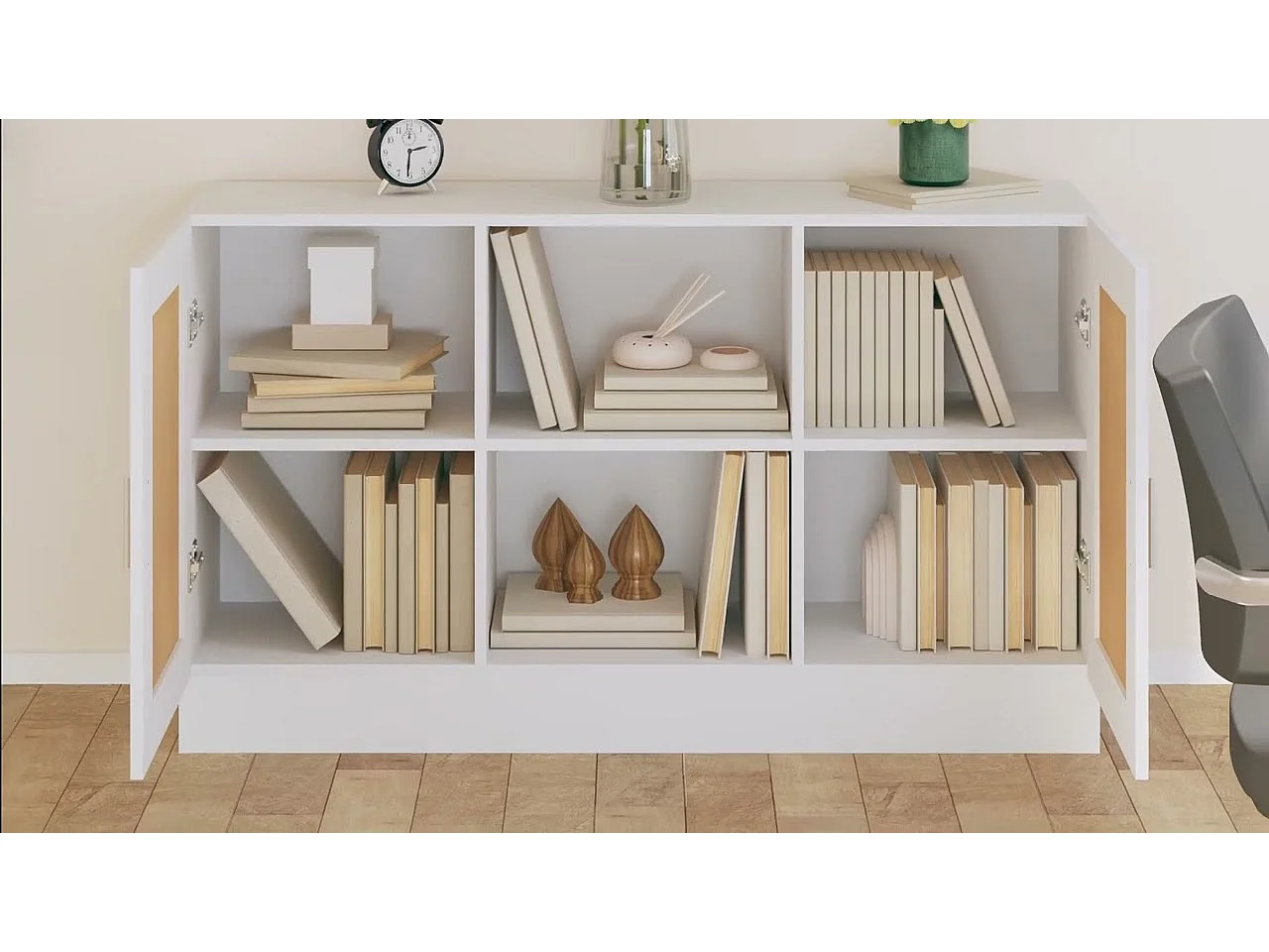 Buffet Blanc 120x30,5x70 cm Bois d'ingénierie