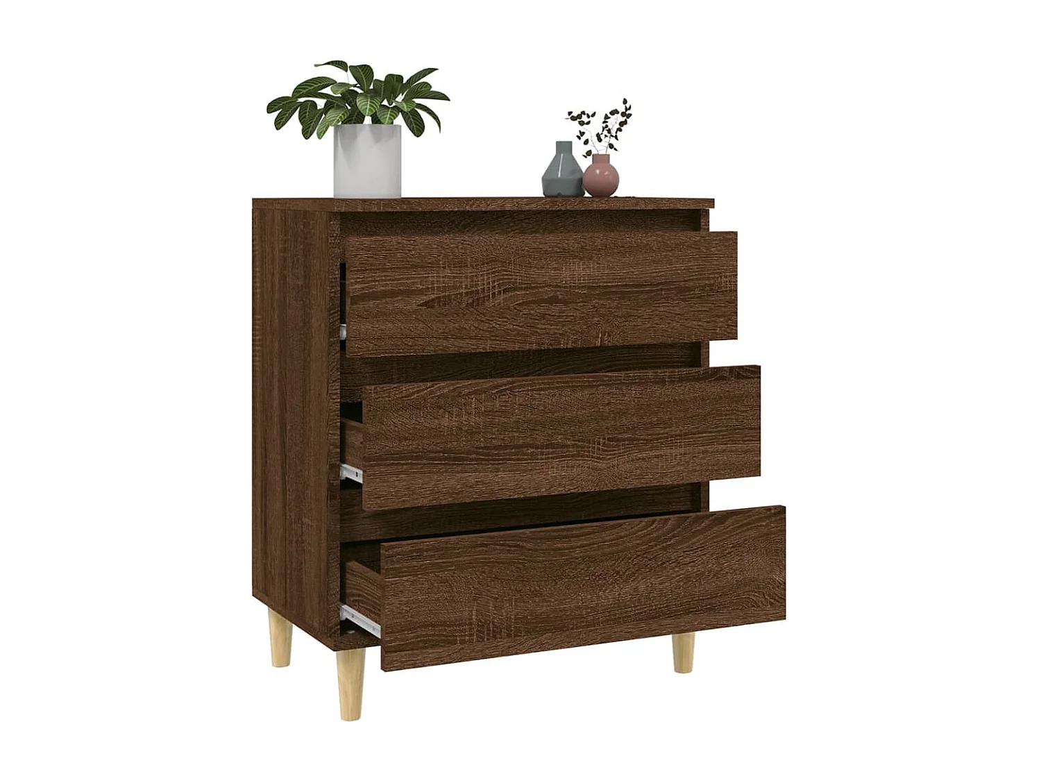 Buffet Chêne marron 60x35x70 cm Bois d'ingénierie
