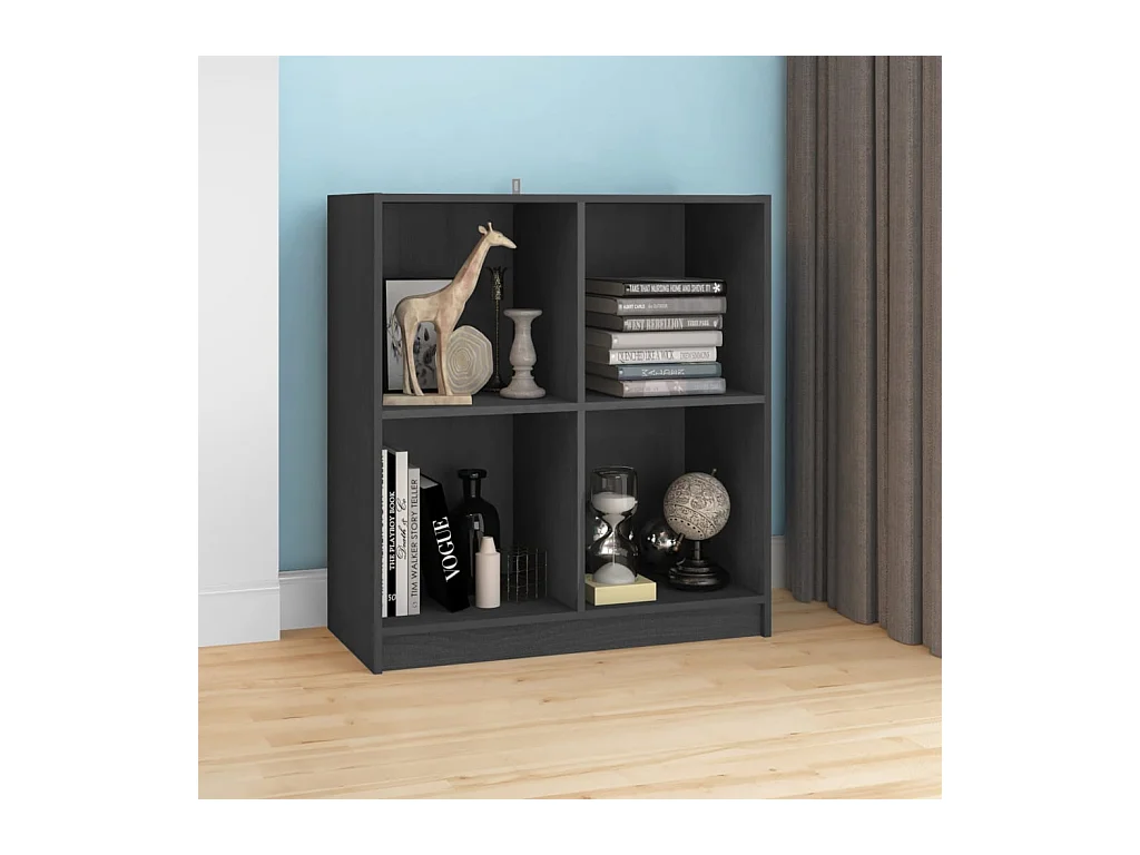 Buffet Gris 70x33x76 cm Bois massif de pin