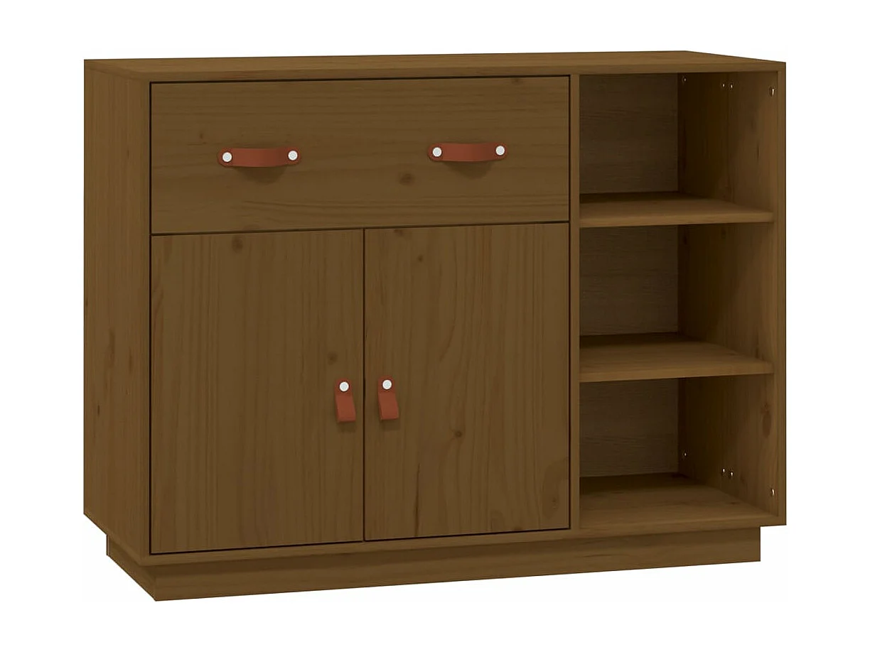 Dressoir 98,5x40x75 cm massief grenenhout honingbruin