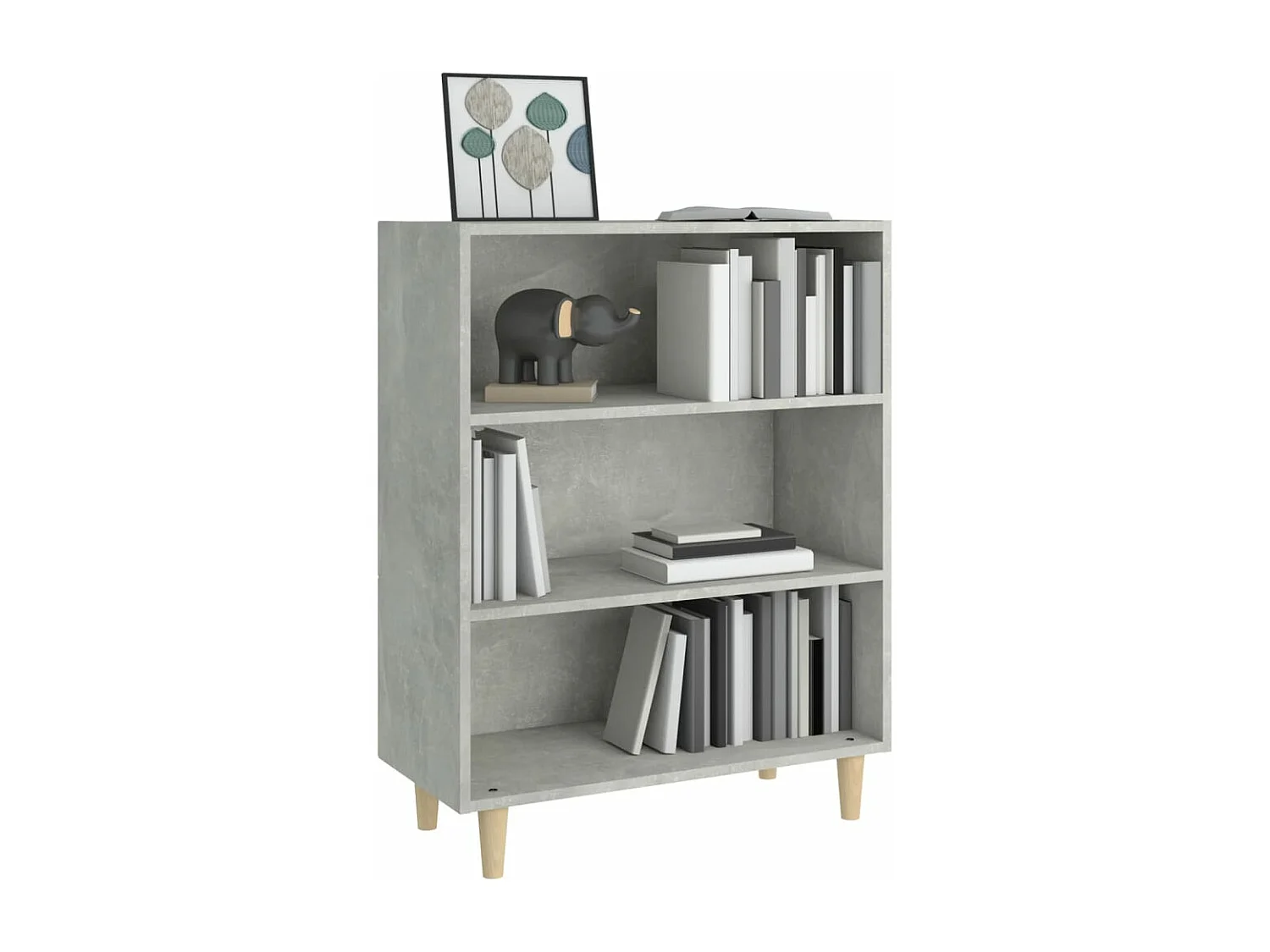 Buffet Gris béton 69,5x32,5x90 cm Bois d'ingénierie