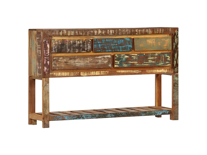 Aparador madera maciza reciclada 120x30x75 cm