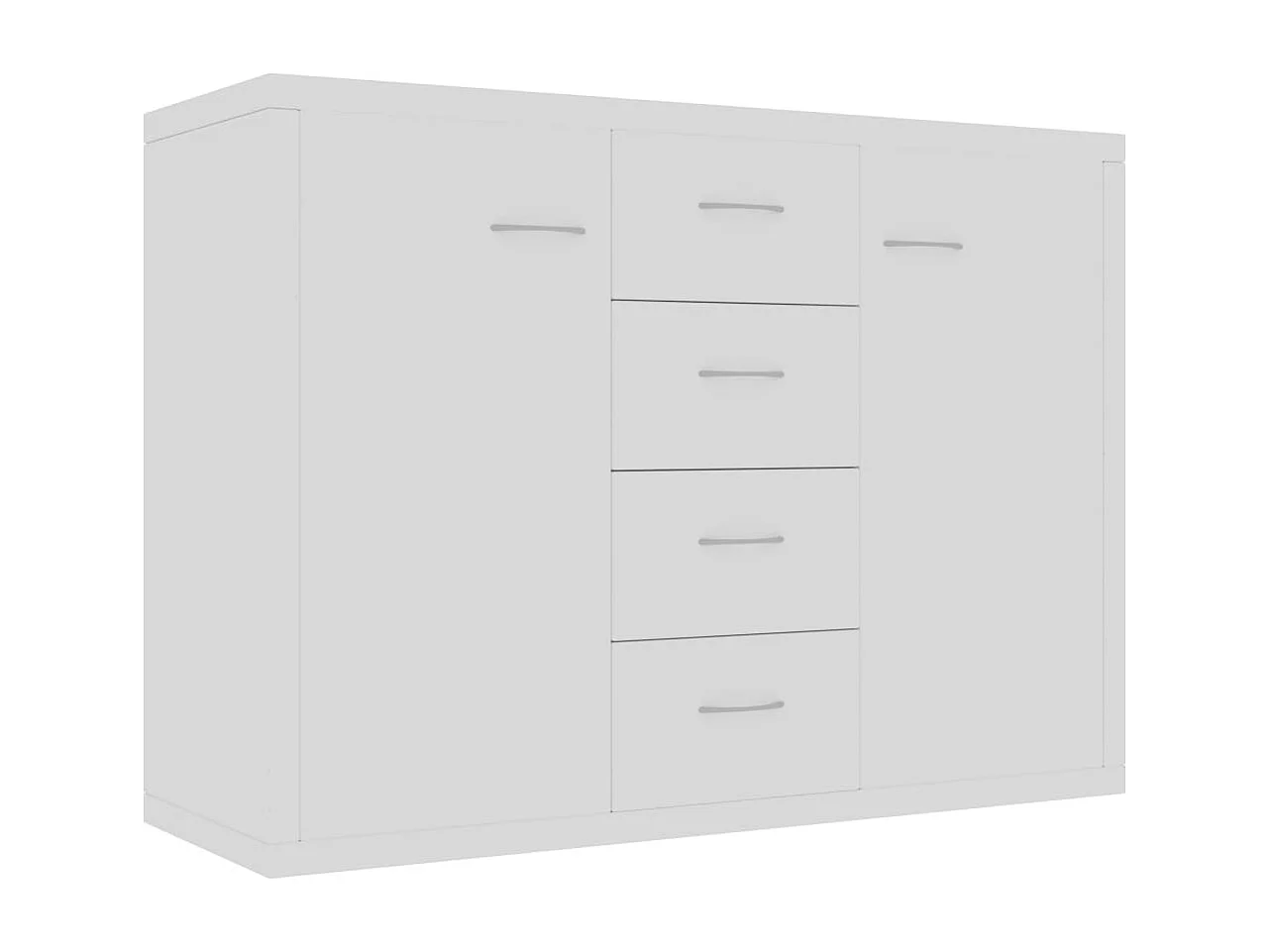 Buffet Blanc 88x30x65 cm Bois d'ingénierie