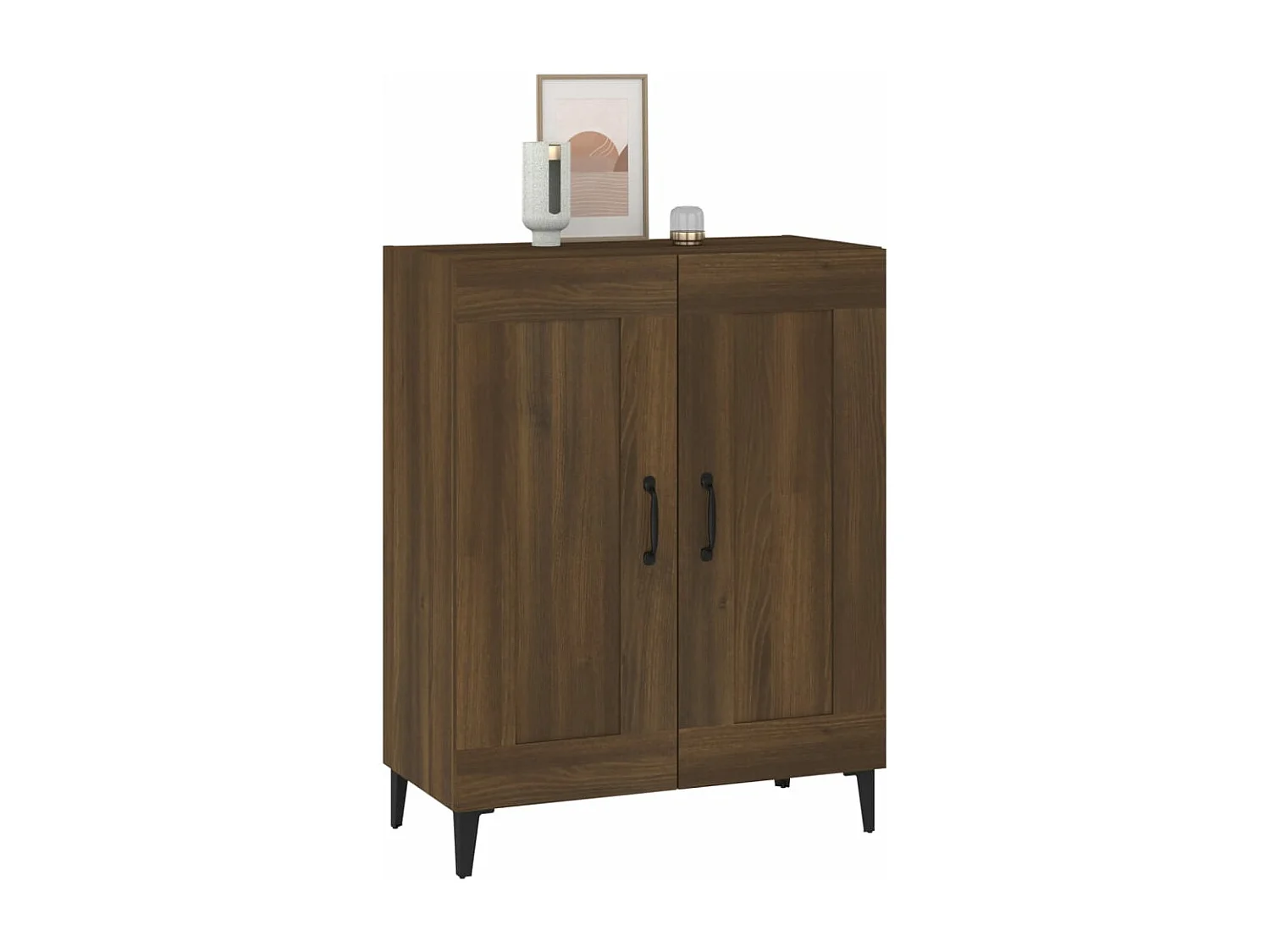 Buffet chêne marron 69,5x34x90 cm bois d'ingénierie