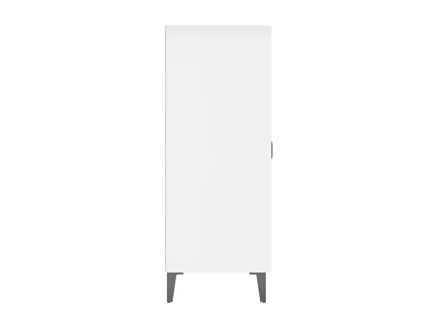 Buffet Blanc brillant 69,5x34x90 cm Bois d'ingénierie