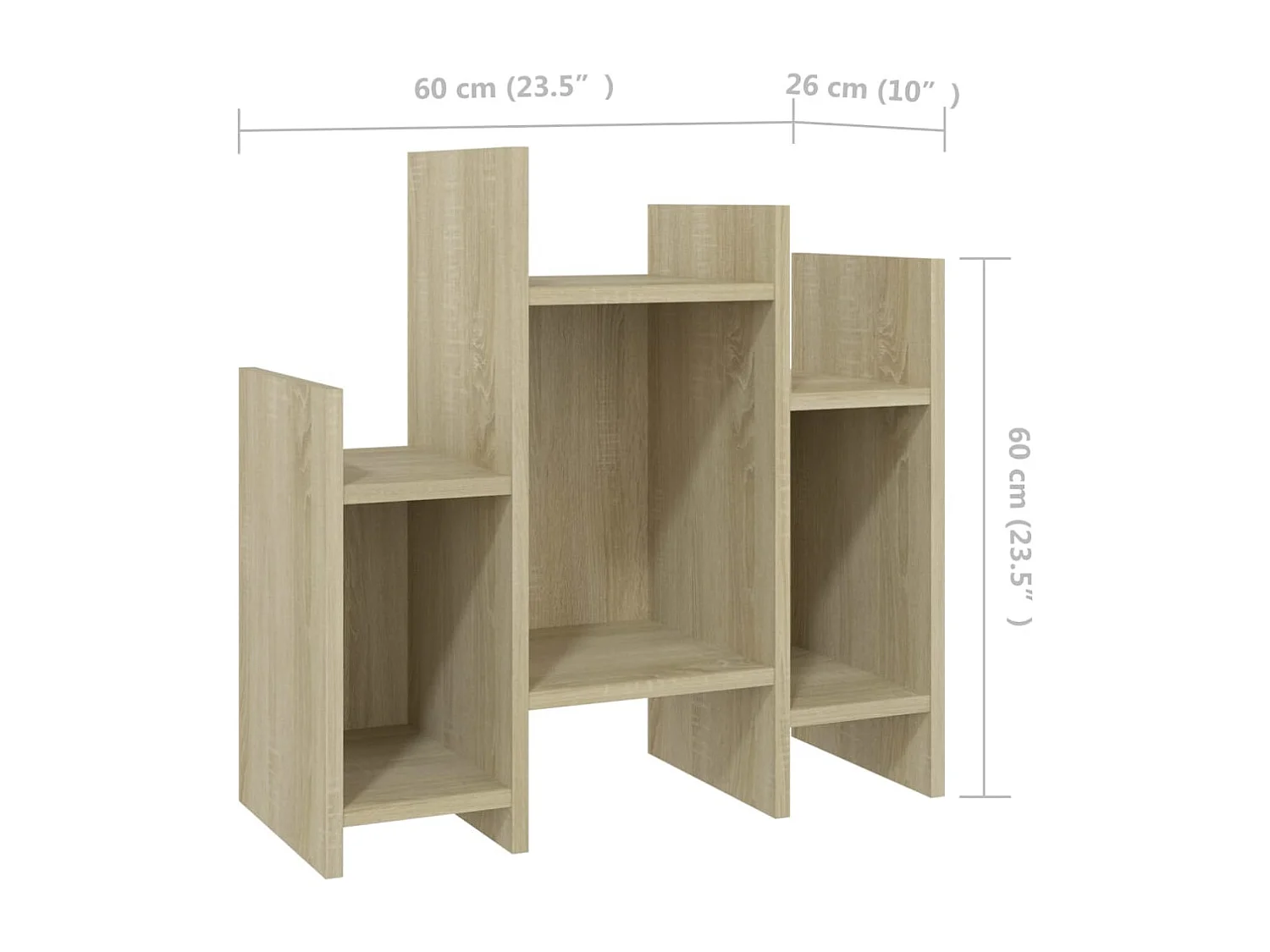 Credenza Rovere Sonoma 60x26x60 cm in Legno Multistrato