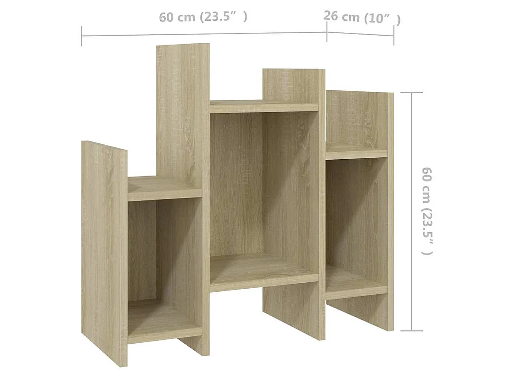 Credenza Rovere Sonoma 60x26x60 cm in Legno Multistrato