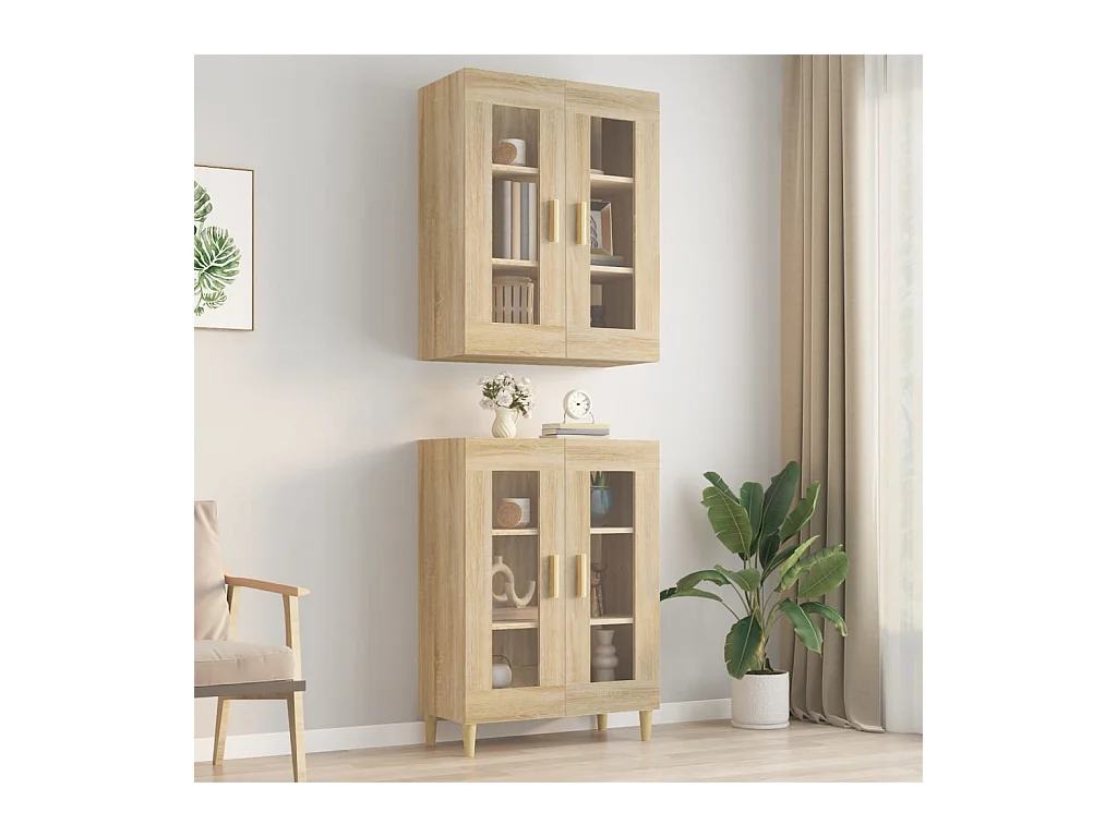 Hangkast 69,5x34x90 cm sonoma eikenkleurig