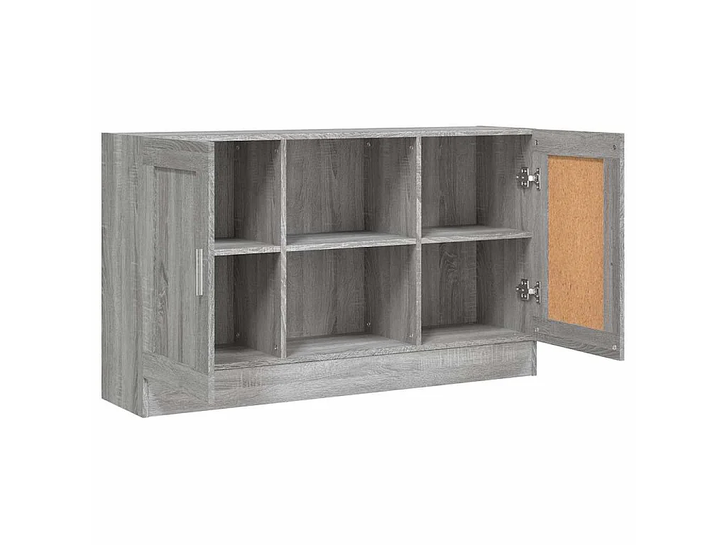 Aparador de madera contrachapada gris Sonoma 120x30,5x70 cm