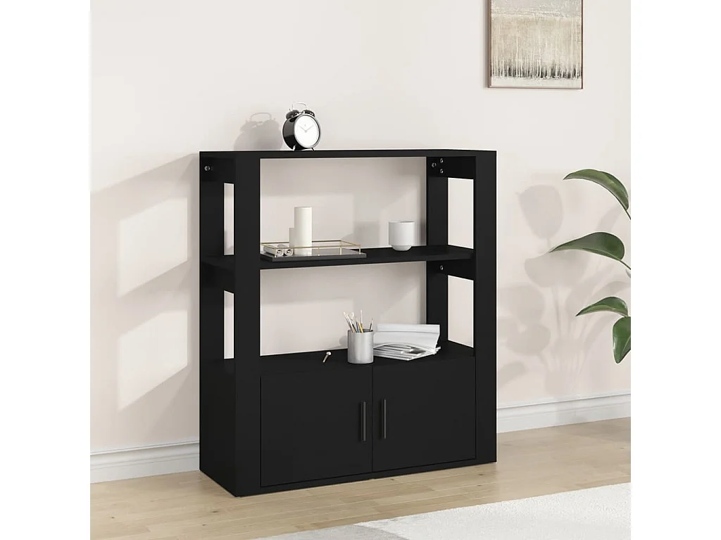 Aparador 80x30x90 cm derivados de madeira preto