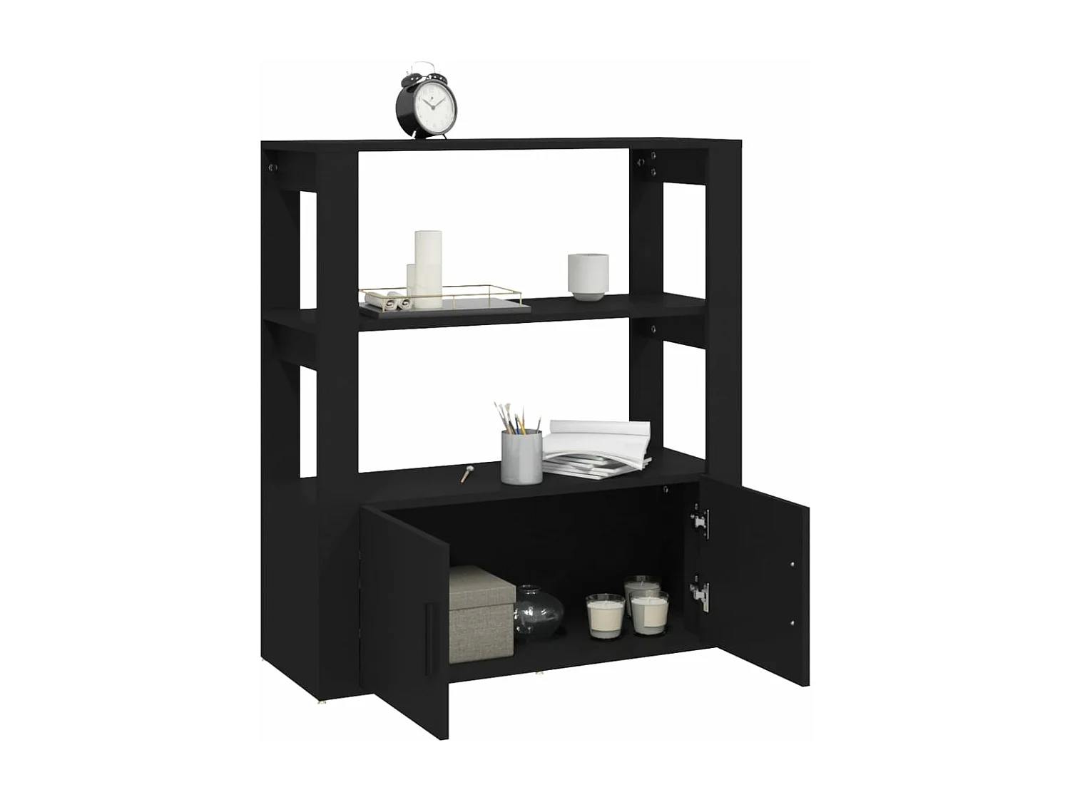 Aparador 80x30x90 cm derivados de madeira preto