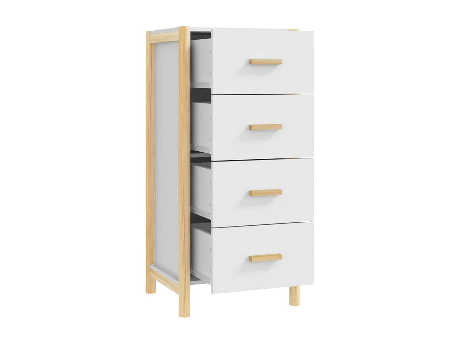 Highboard Weiß 42x38x90 cm Holzwerkstoff