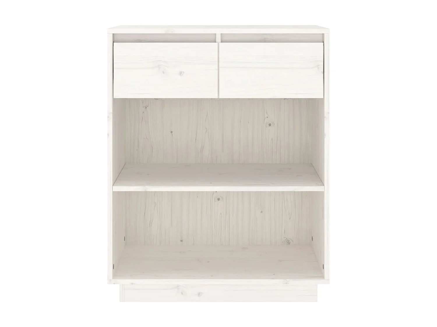 Armoire console Blanc 60x34x75 cm Bois de pin solide