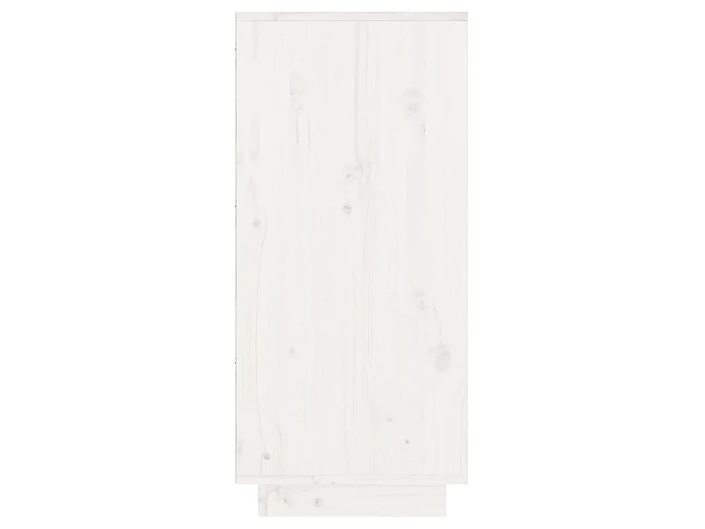 Beistellschrank Weiß 60x34x75 cm Massivholz Kiefer